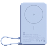 PowerBank Xiaomi Mi Magnetic Power Bank With Cable USB-C 10000mAh 7.5W (WPB1007Z) (Blue)